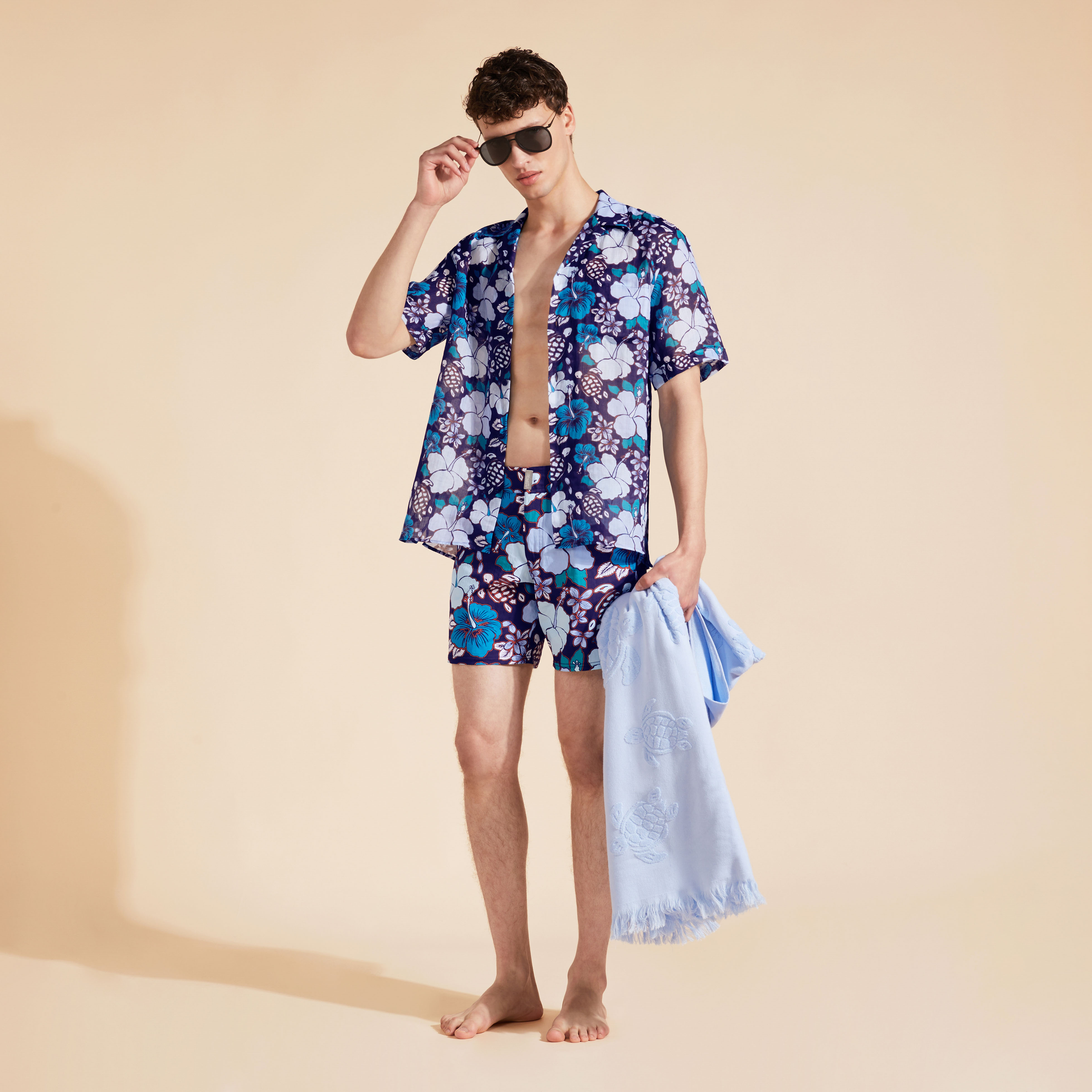 Chemise Bowling en Ramie Homme Tropical Turtles