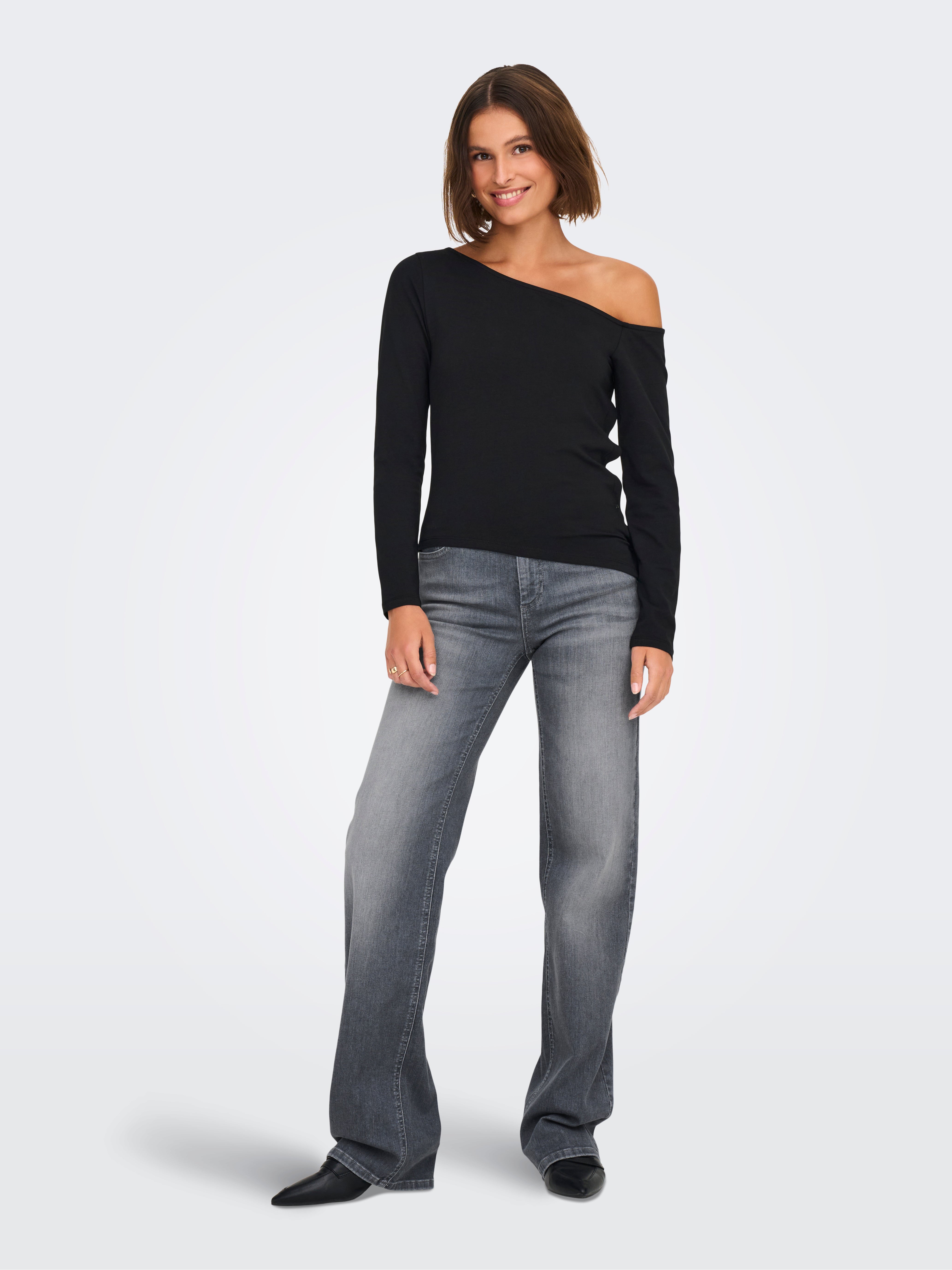 ONLBLUSH Mittlere Taille Gerade geschnitten Jeans Medium Grey Denim