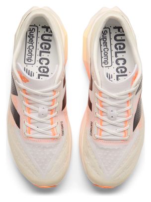 Chaussures Running New Balance FuelCell SuperComp Elite v4 Blanc/Orange Homme - Produit Reconditionné