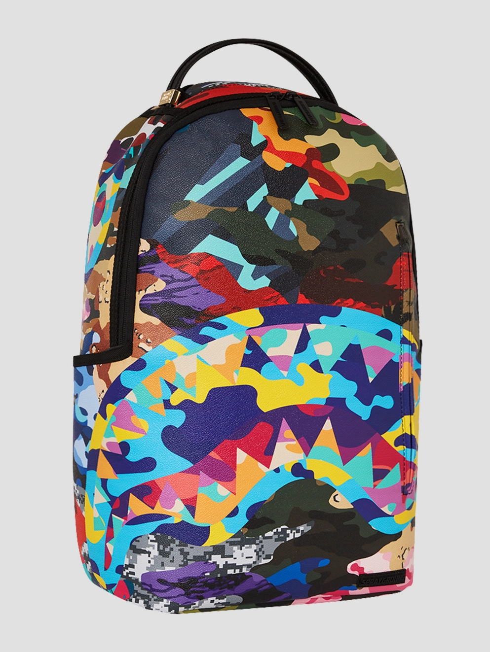 Sprayground Sliced And Diced Camo Backpack red/blue/grey/purple
