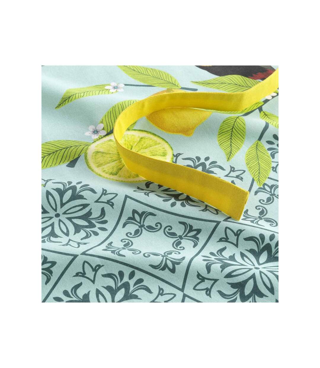 Tablier de Cuisine Imprimé Menton 84cm Turquoise
