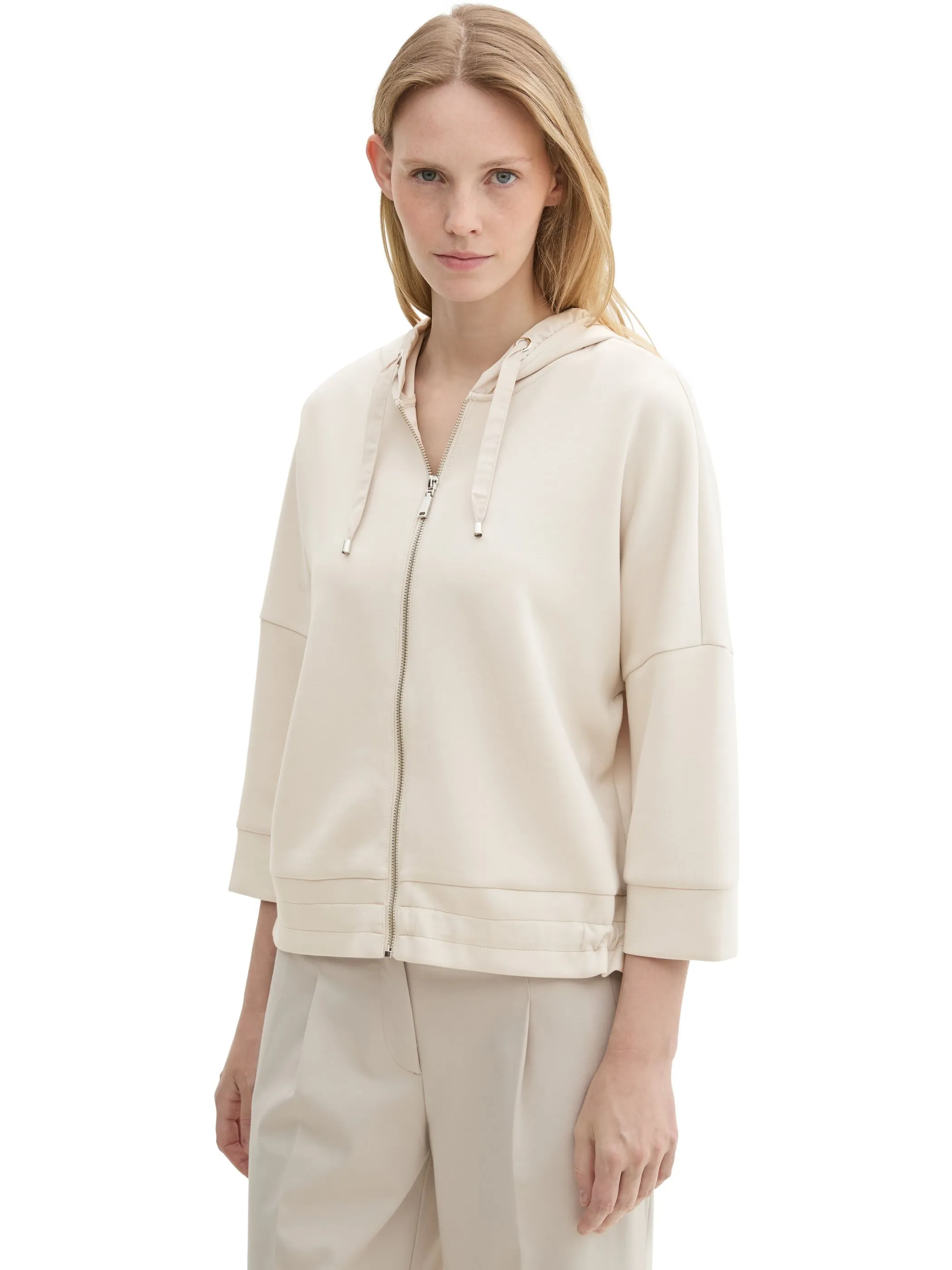 Tom Tailor Damen Sweatjacke mit Kapuze