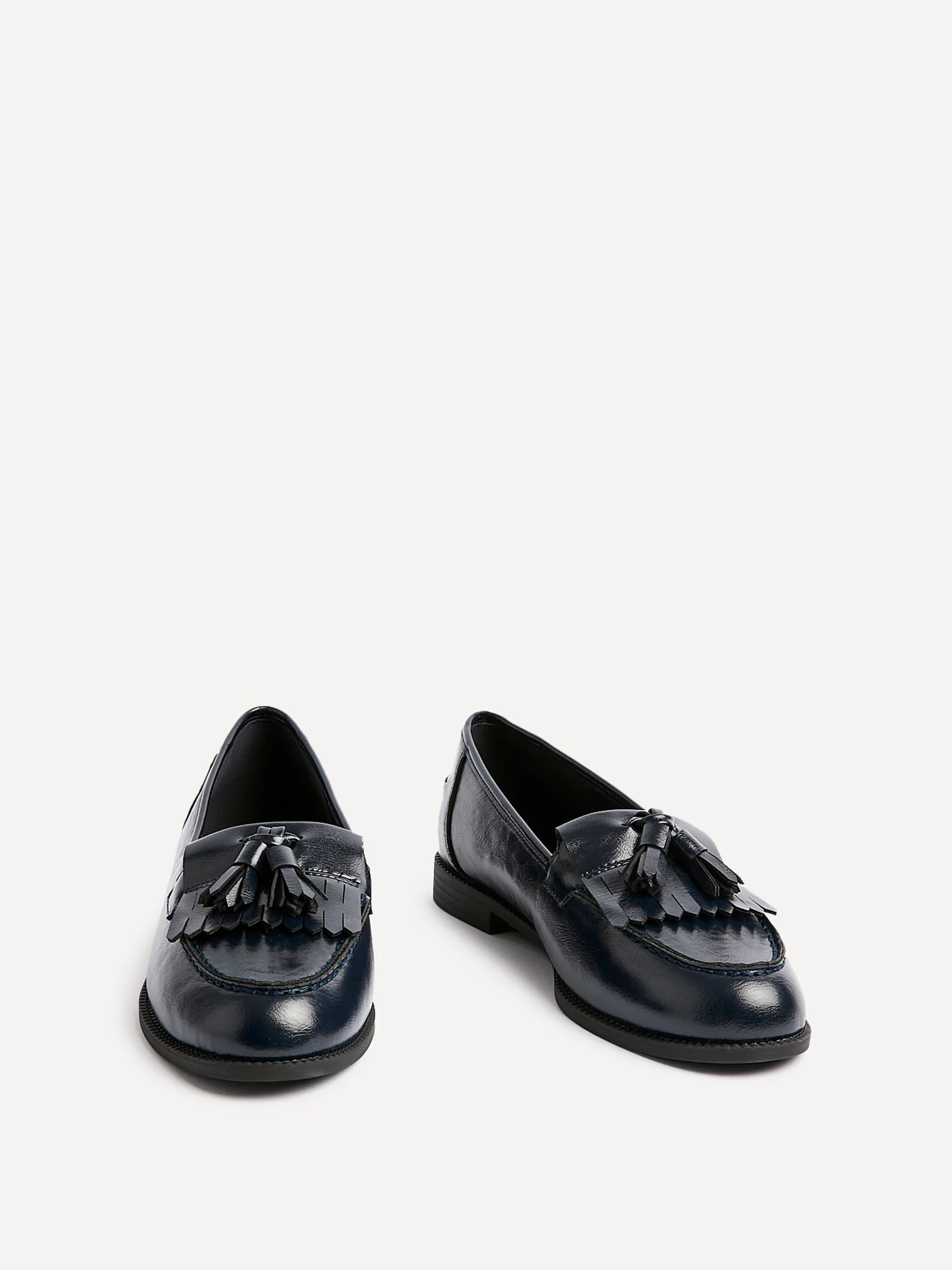 Blauw - Linzi Rosemary klassieke instaploafers met kwastjes