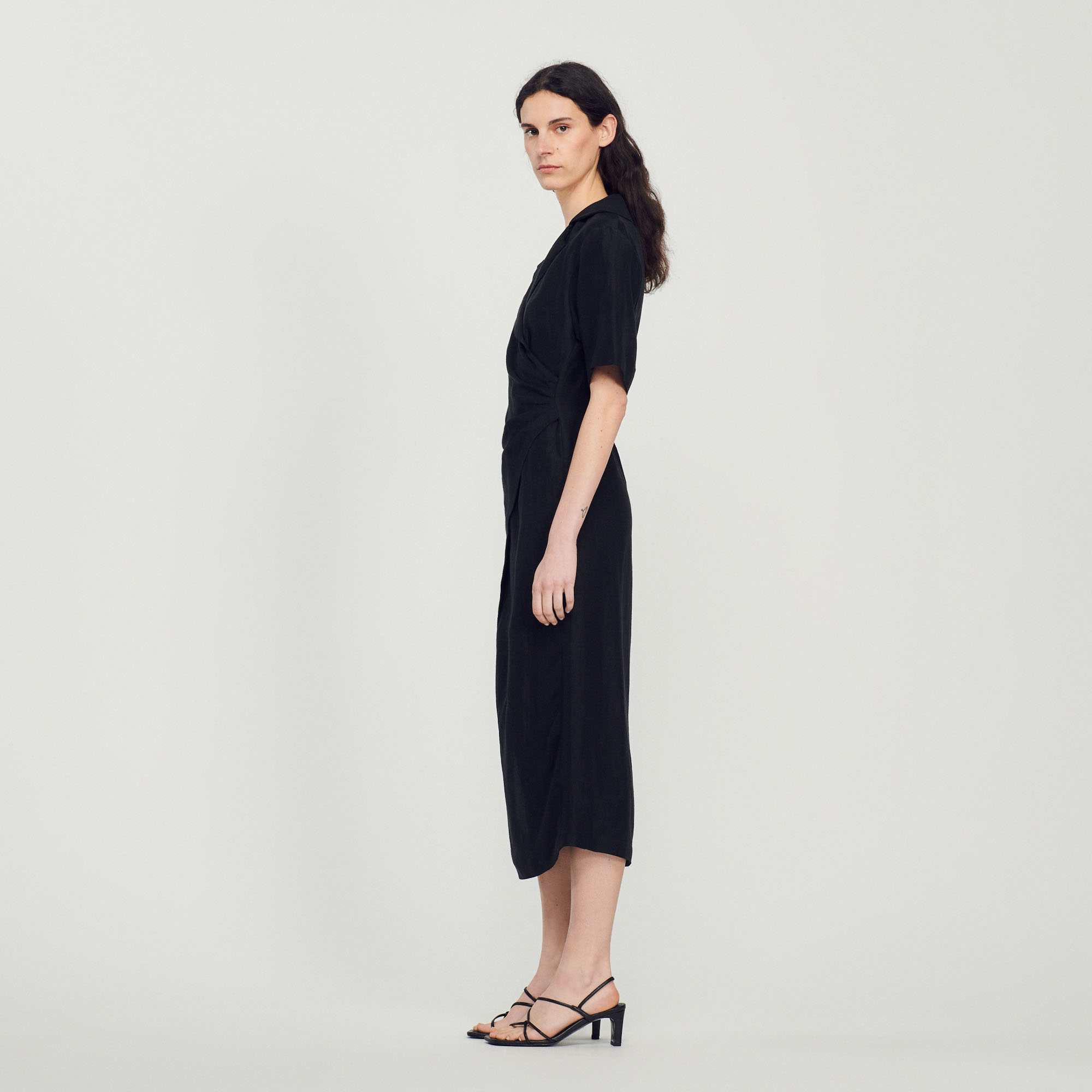 Robe drapee asymetrique