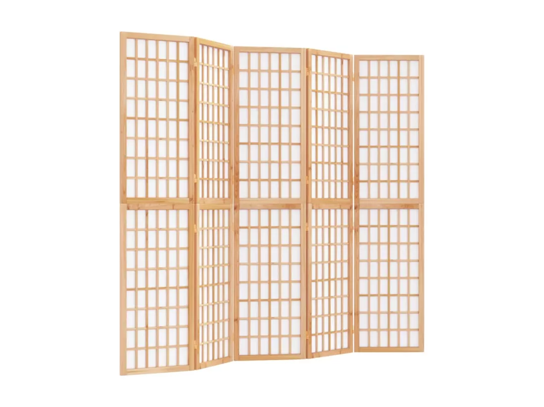 Cloison de séparation pliable 5 panneaux 200x170 cm