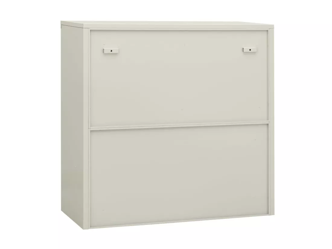 Armoire de bureau Gris clair 90x40x90 Acier