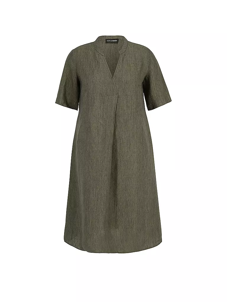 DORIS STREICH Leinenkleid olive