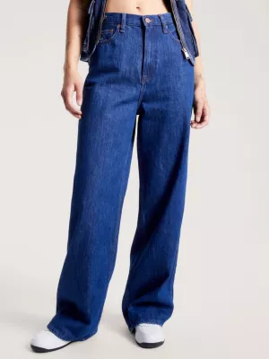 Calça jeans Claire de cintura alta e pernas largas
