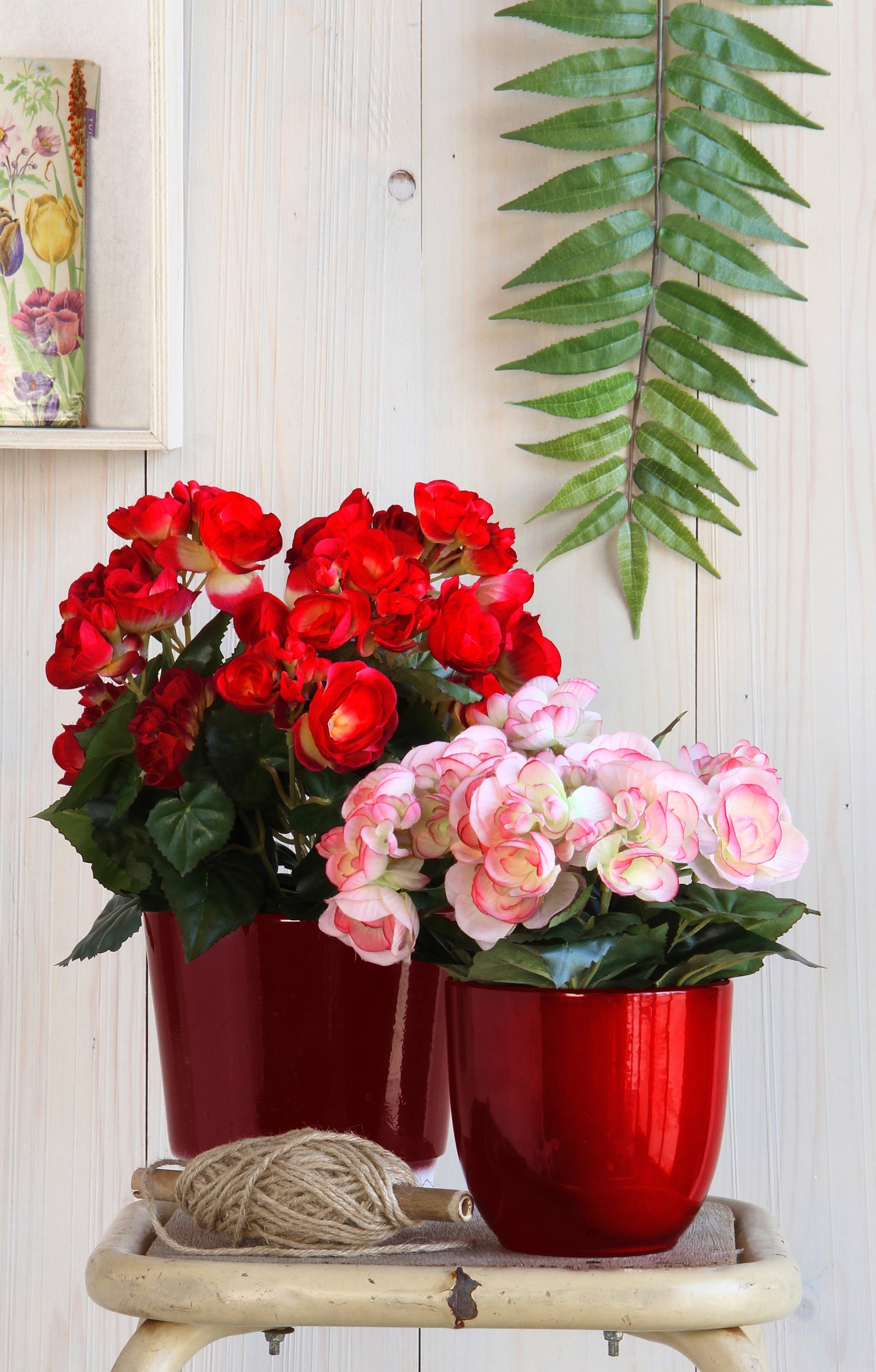Mica bloempot Tusca donkerrood D 17 H 16 cm