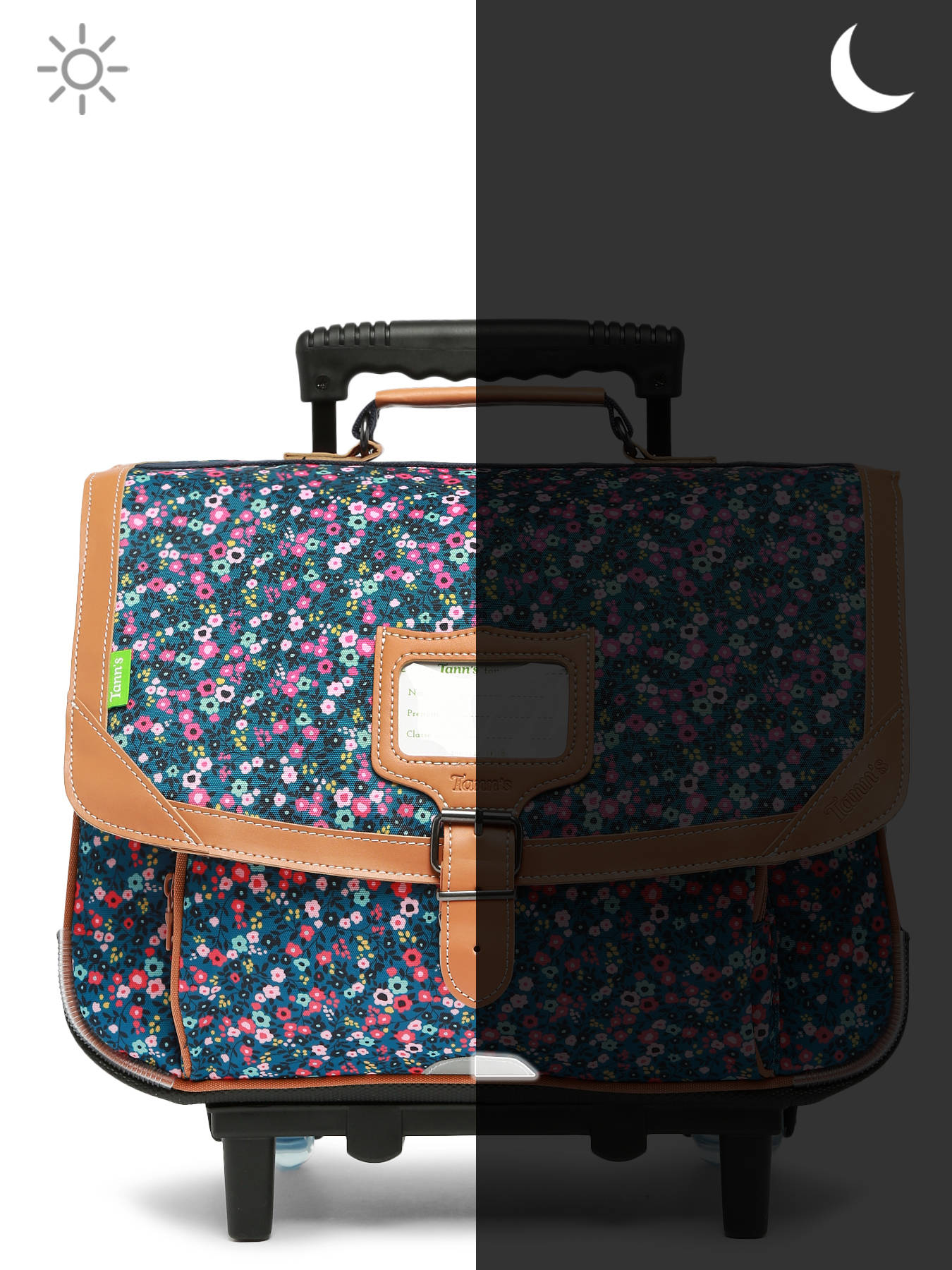 Cartable  roulettes 2 compartiments TANN'S