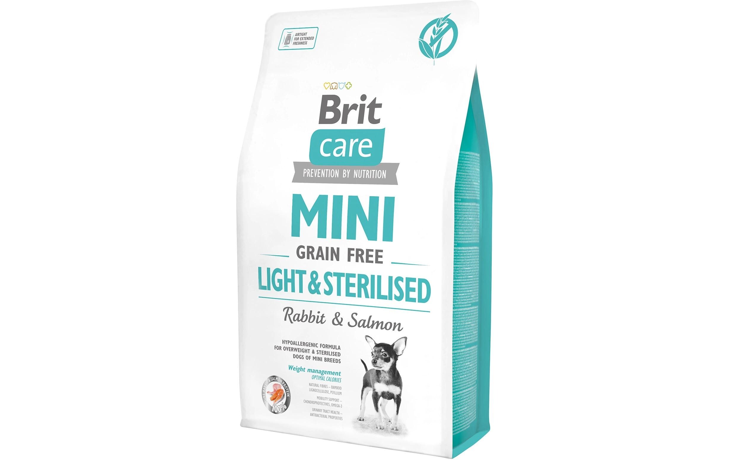Trockenfutter Care Mini Grain Free Light and Sterilised 2 kgAlleinfuttermittel für Hunde