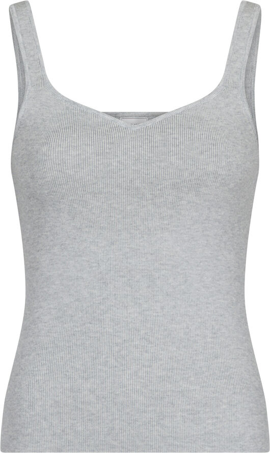 Neo Noir Hanora Knit Top Light grey melange