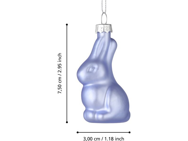 EGLO Aufhänger Hase Fintry 6 Stück, Aprikose, Gelb, Lavende Hängedekoration
