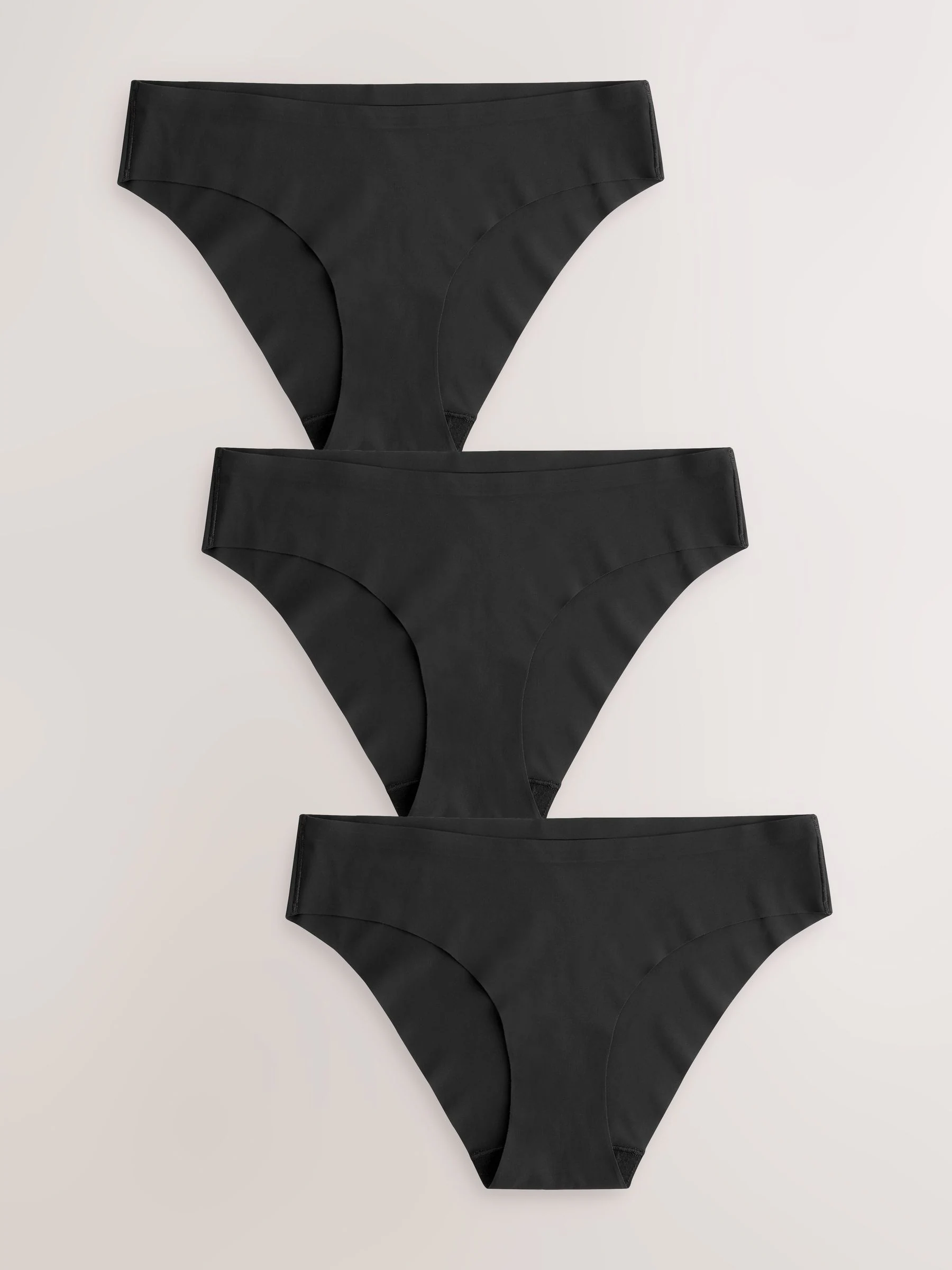 Zwart - Geen zichtbare onderbroeklijn comfortabele slips verpakking van 3