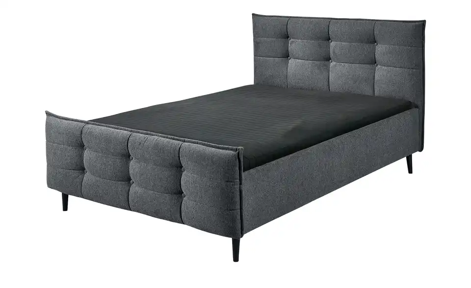 Polsterbettgestell Mario B Anthrazit 140 cm