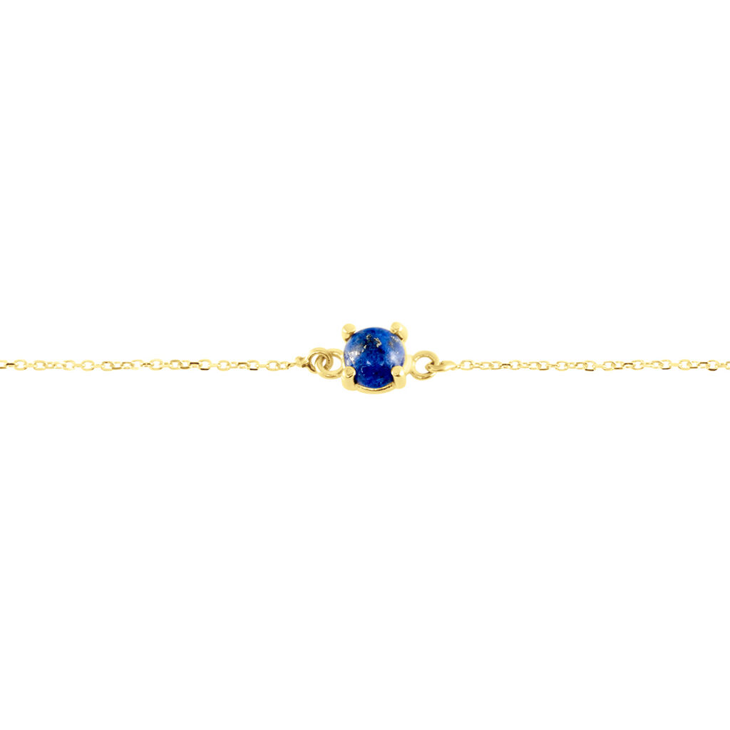 Bracelet Campsis Or Jaune Lapis Lazuli