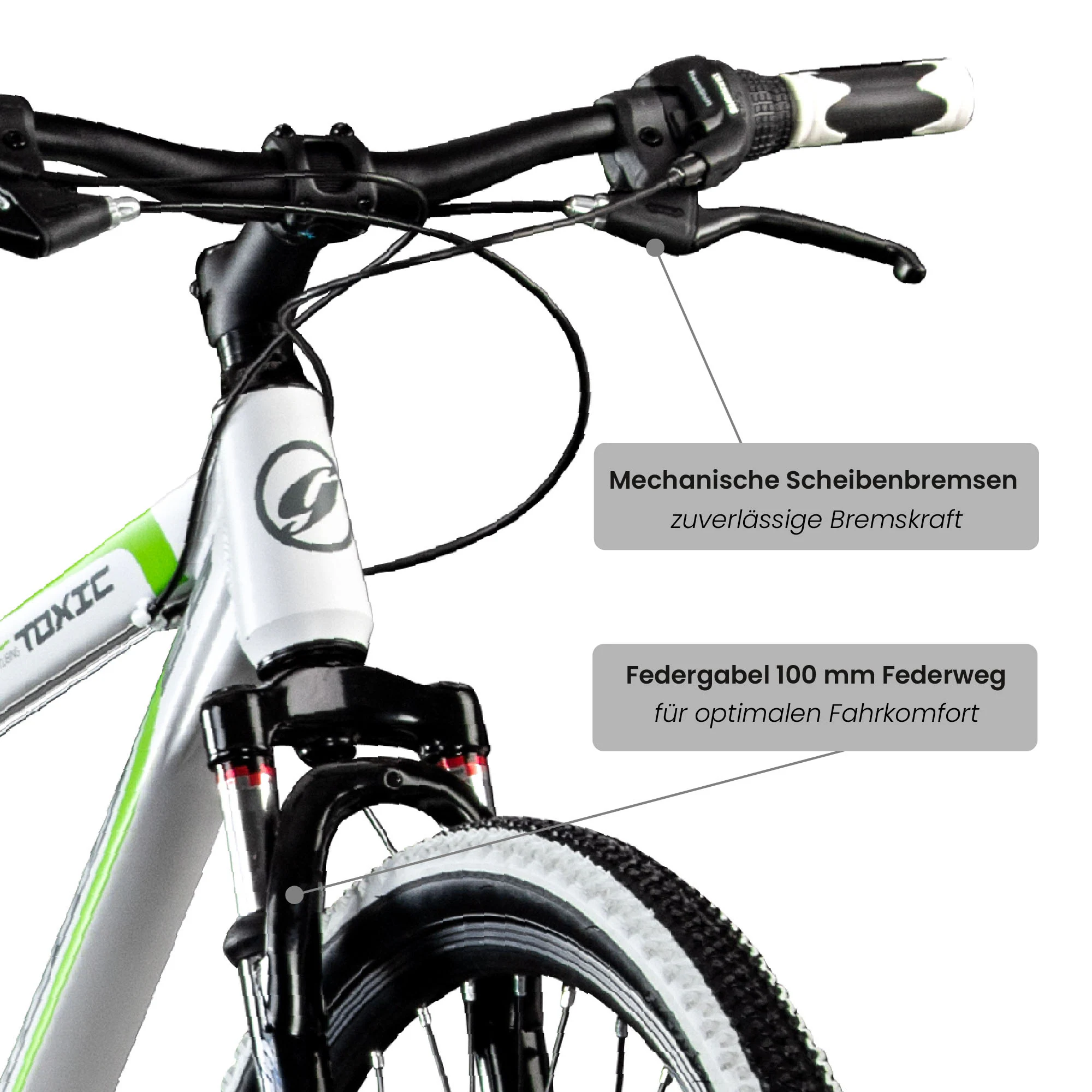 Galano Toxic 26 Zoll Mountainbike 145 - 185 cm MTB Hardtail Fahrrad 21 Gänge Scheibenbremsen Damen Herren Jugendliche unisex