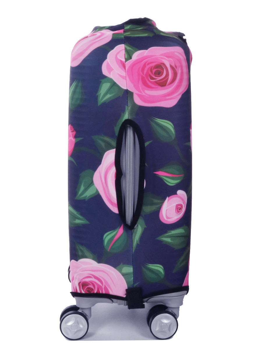 Housse de valise Periea Purple with Pink Roses S