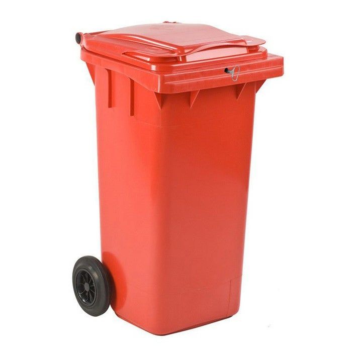 Minicontainer 120 liter rood met driekantslot (6151801149185)