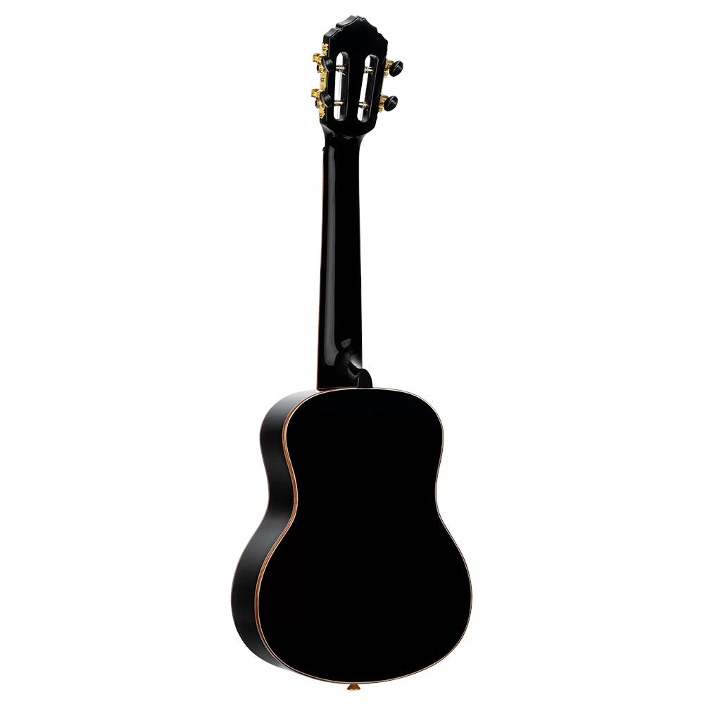 Ortega RUOX-TE Onyx Series Tenor Size Ukulele Black tenor ukelele met gigbag