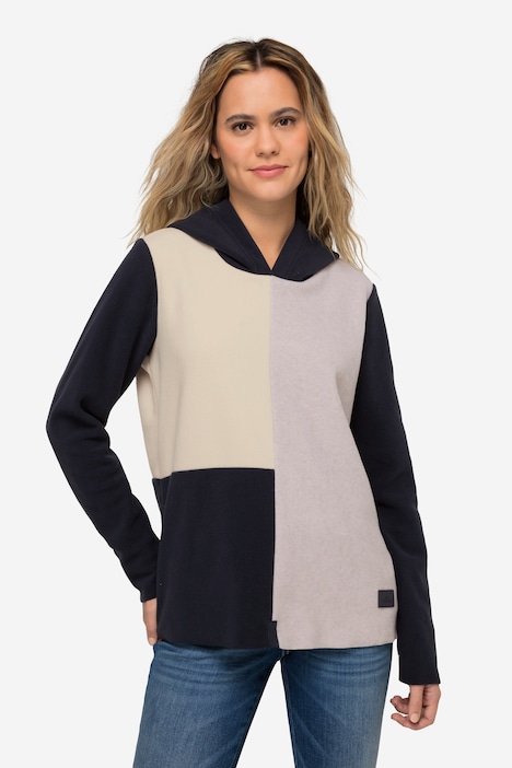 Hoodie, Fleece, Colorblocking, Kapuze, Langarm, OEKO-TEX