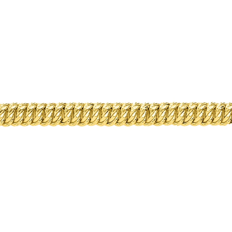 Bracelet Maille Américaine 18 cm - Femme - Or 18 Carats - Largeur chaîne : 8 mm