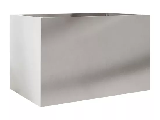 Jardinière argenté 62x40x39 cm acier inoxydable