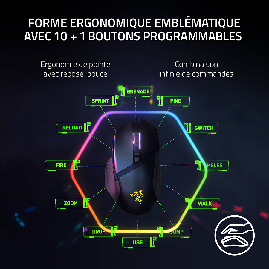 Razer Basilisk V3 Pro - Noir