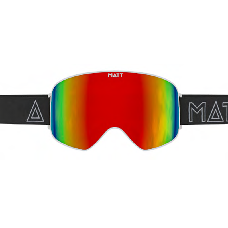 Matt scale skibril - red