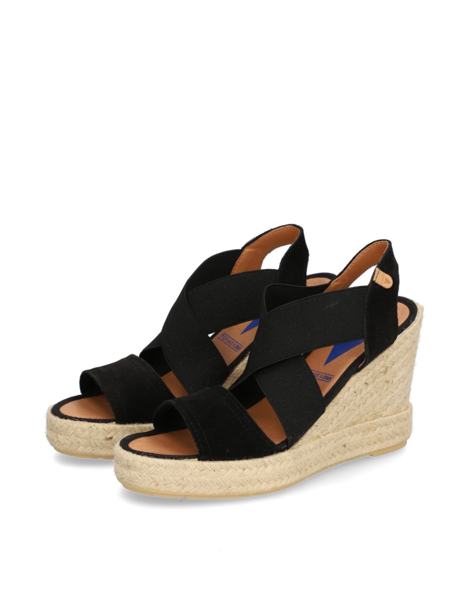 Veloursleder Keilsandale