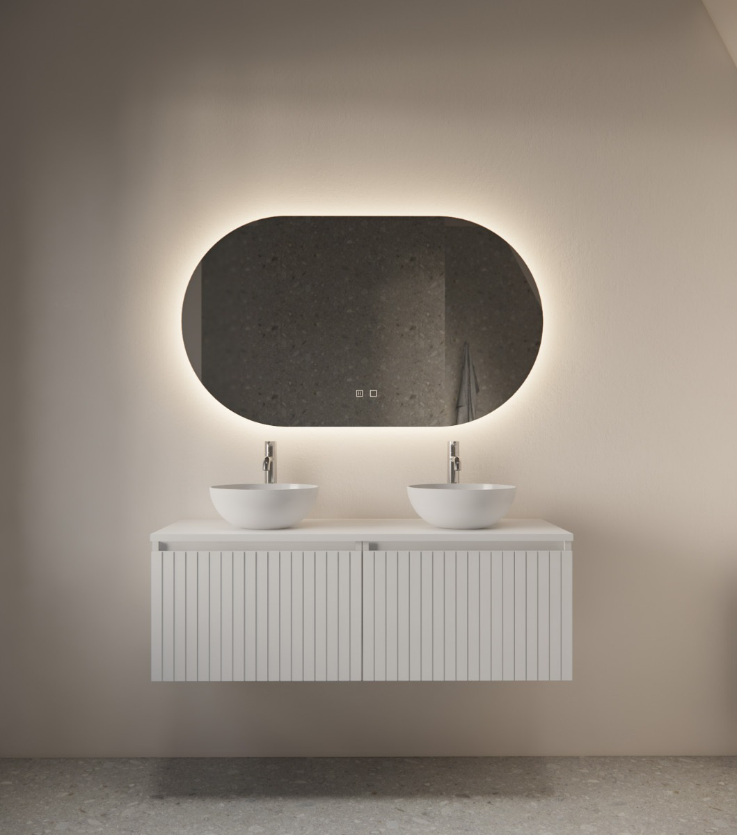 Gliss Design Orion spiegel horizontaal met LED-verlichting en verwarming 150x70cm