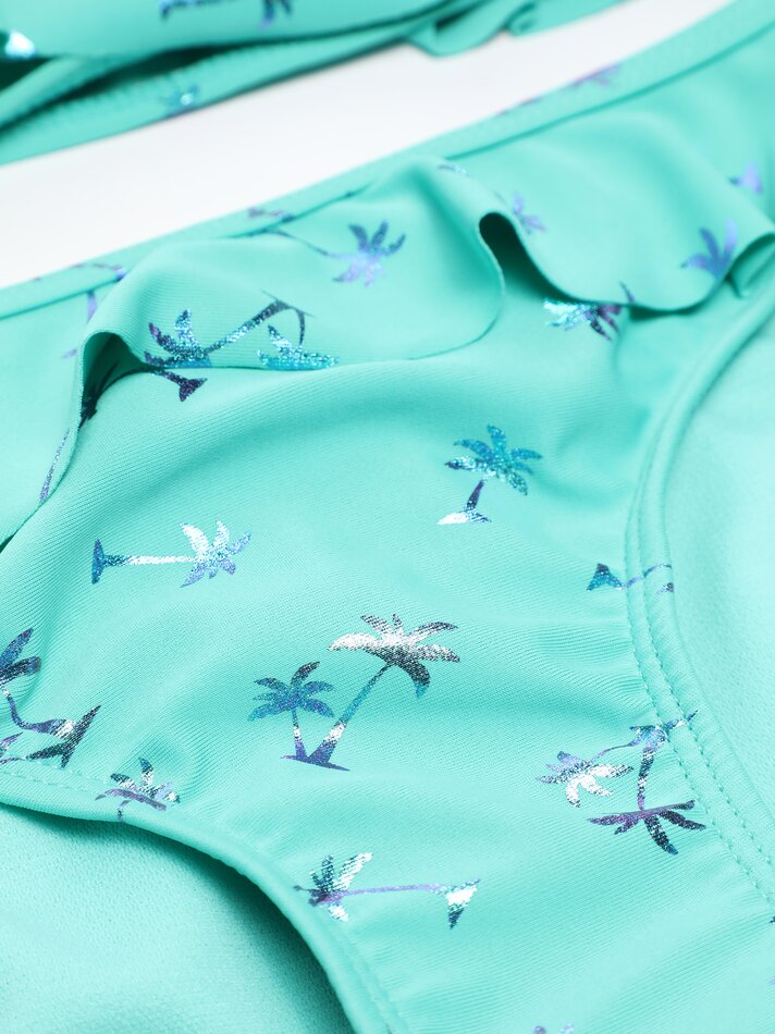 Conjunto de 2 peças e elástico de cabelo - Verde Água
