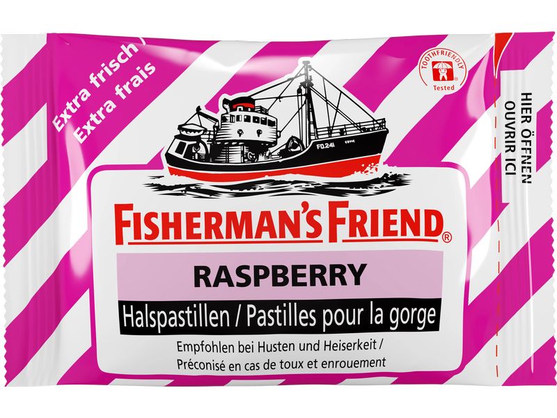 Fisherman's Bonbons Raspberry 25 g Halspastillen mit Himbeergeschmack