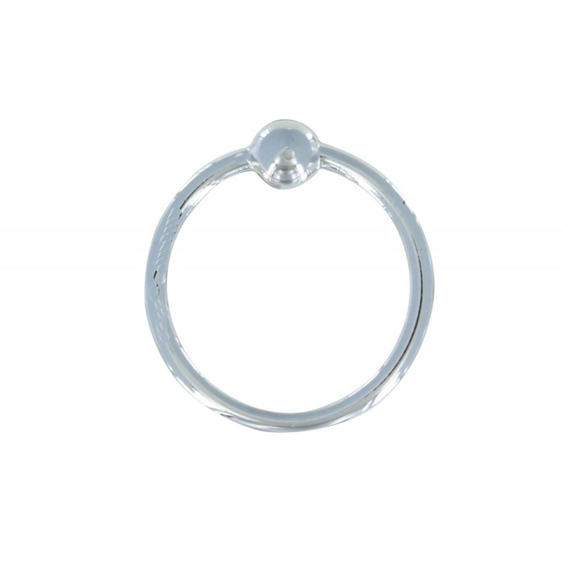 Bague Argent Rhodié et Une Perle