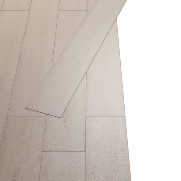 vidaXL Selvklebende PVC gulvplanker 5,21 m² 2 mm klassisk hvit eik