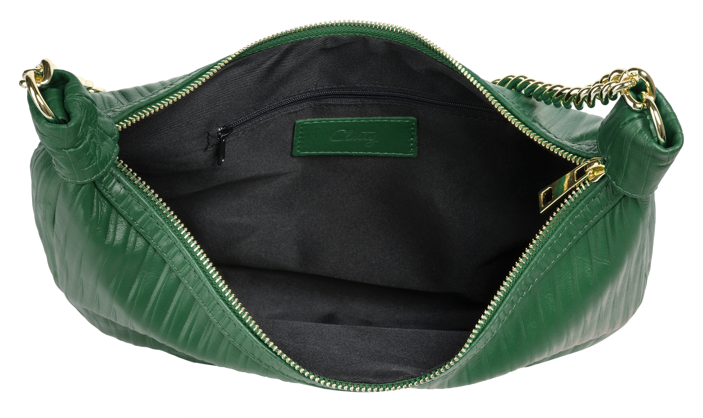 Cluty Umhängetasche echt Leder, Made in Italy
