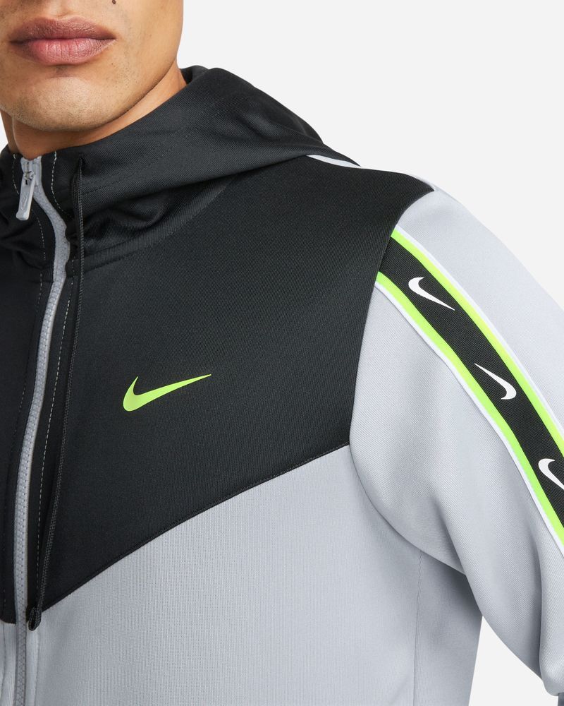 Sweat zippé à capuche Nike Repeat Gris & Jaune Fluo pour homme