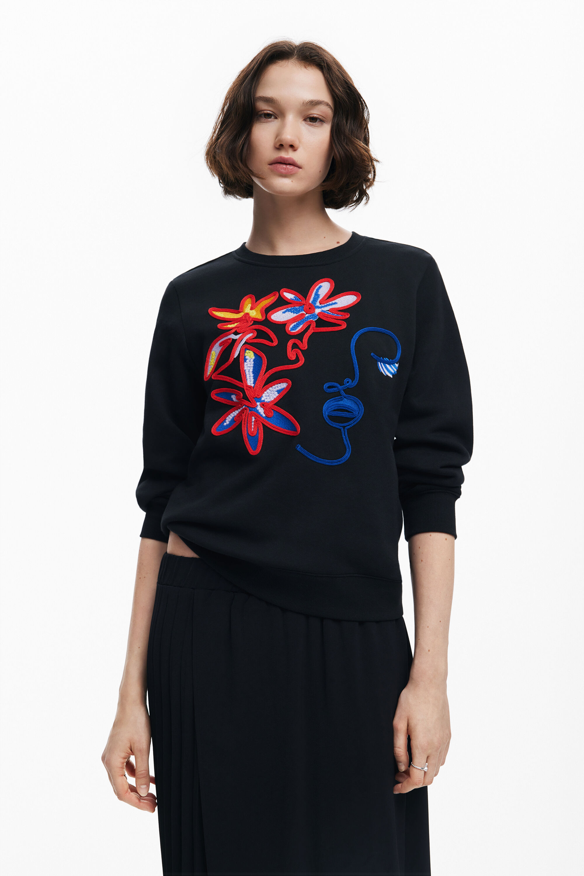 Suéter estampado artístico