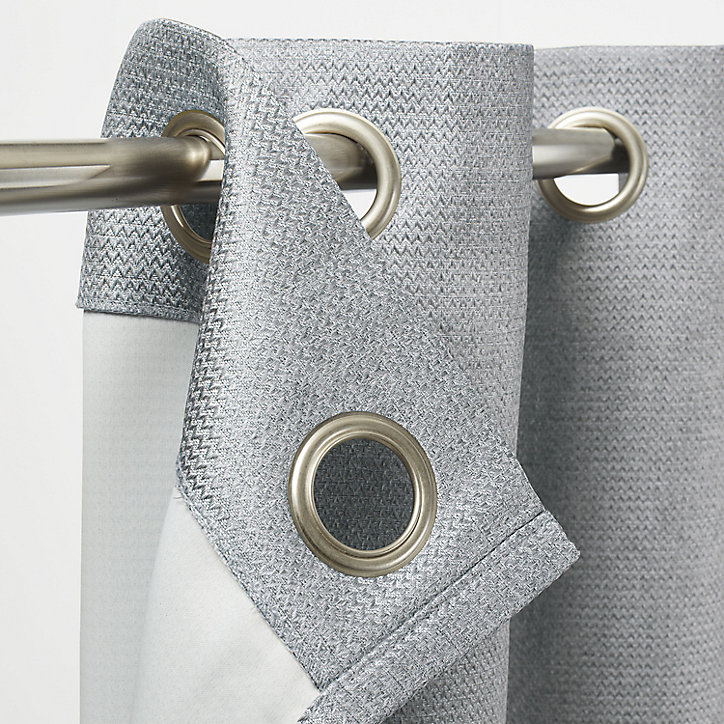 Rideau occultant GoodHome Moggo gris l.140 x H.260 cm