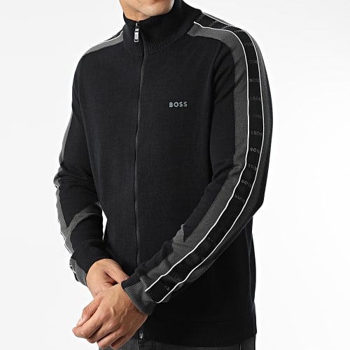 Sweat Zippé A Bandes 50475202 Noir