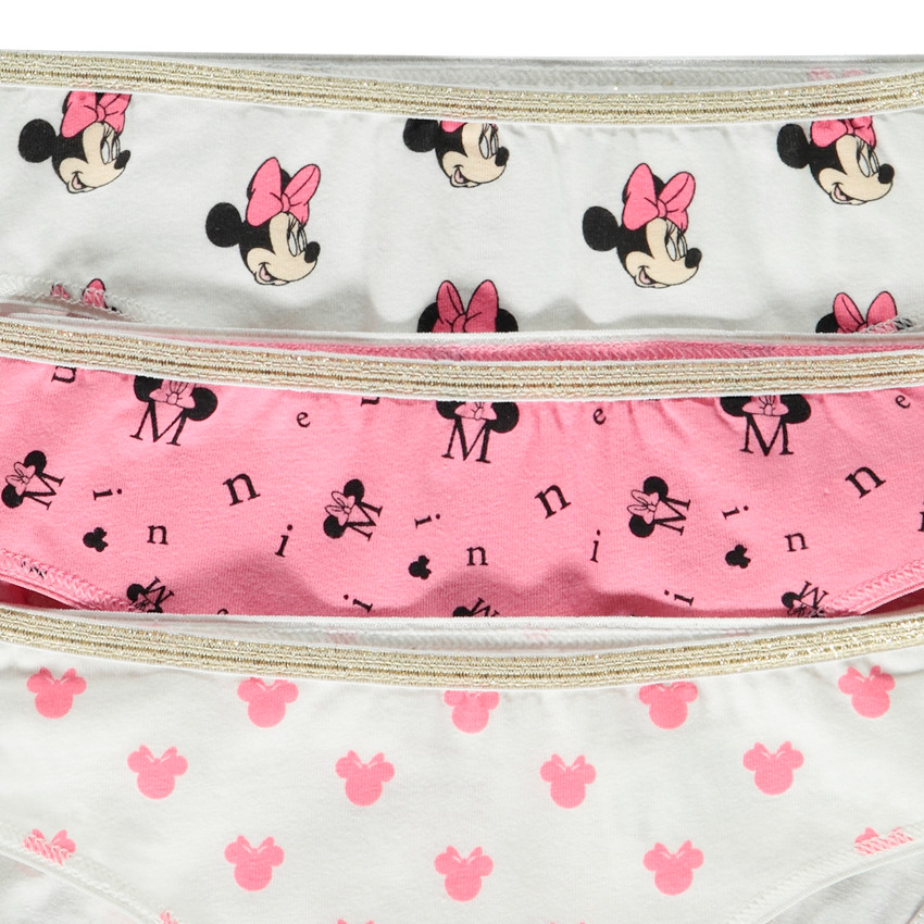 Lot de 3 culottes en jersey imprimé Minnie  pour fille