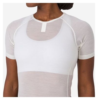 Baselayer Manches Courtes Rapha Merino Lightweight Beige Femme
