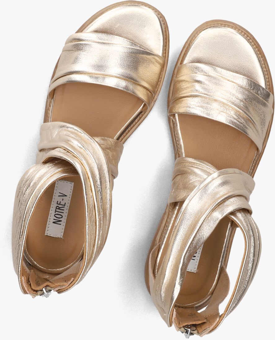 gouden notre-v platte sandalen 1gamba102