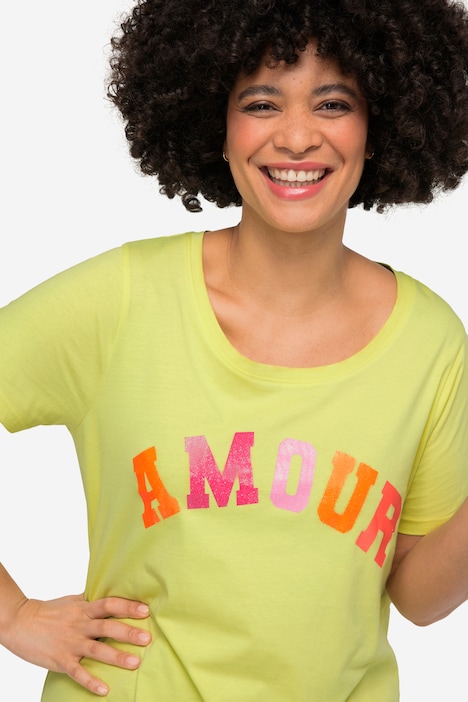 T-Shirt, Classic Fit, AMOUR, Halbarm