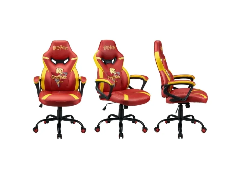 SuBsonic Harry Potter Junior Griffindor - Spillestol - ergonomisk - armstøtter - drejeled - kunstig læder