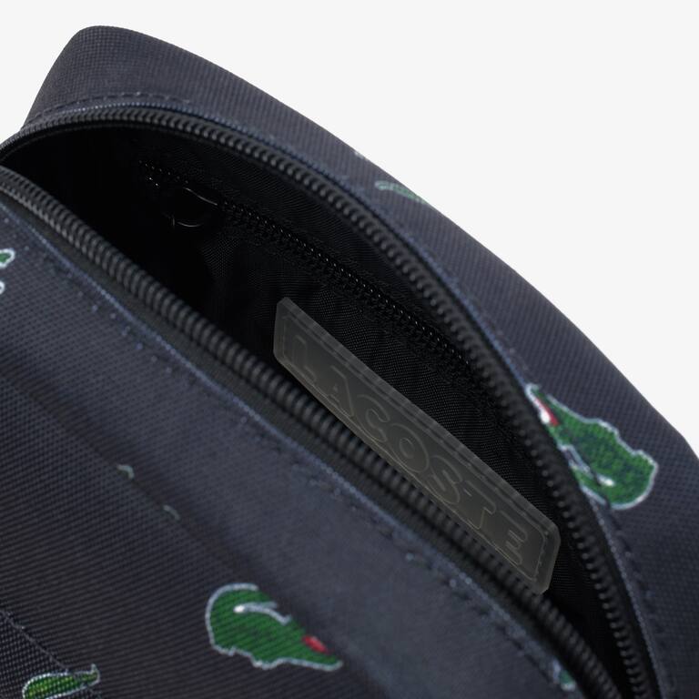 Sacoche à imprimé crocodile Sacoches & Pochettes - Bleu - Lacoste - Unisex