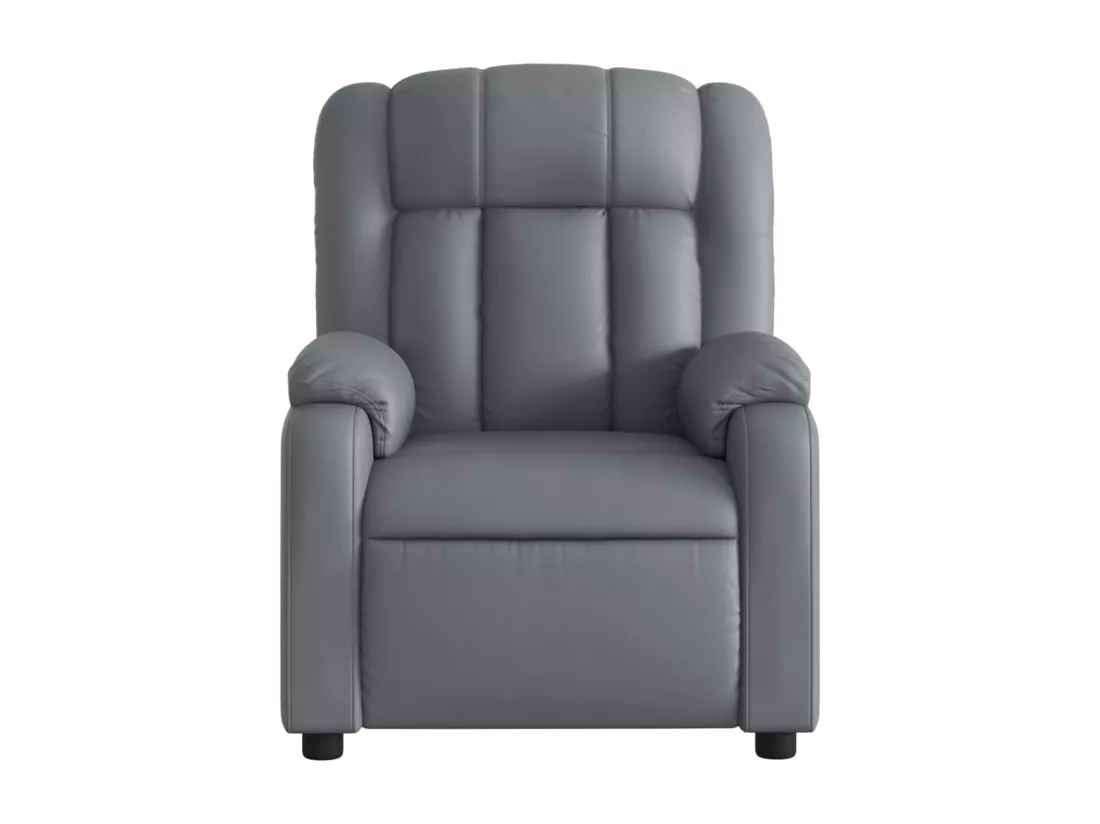 Fauteuil inclinable électrique Gris Similicuir