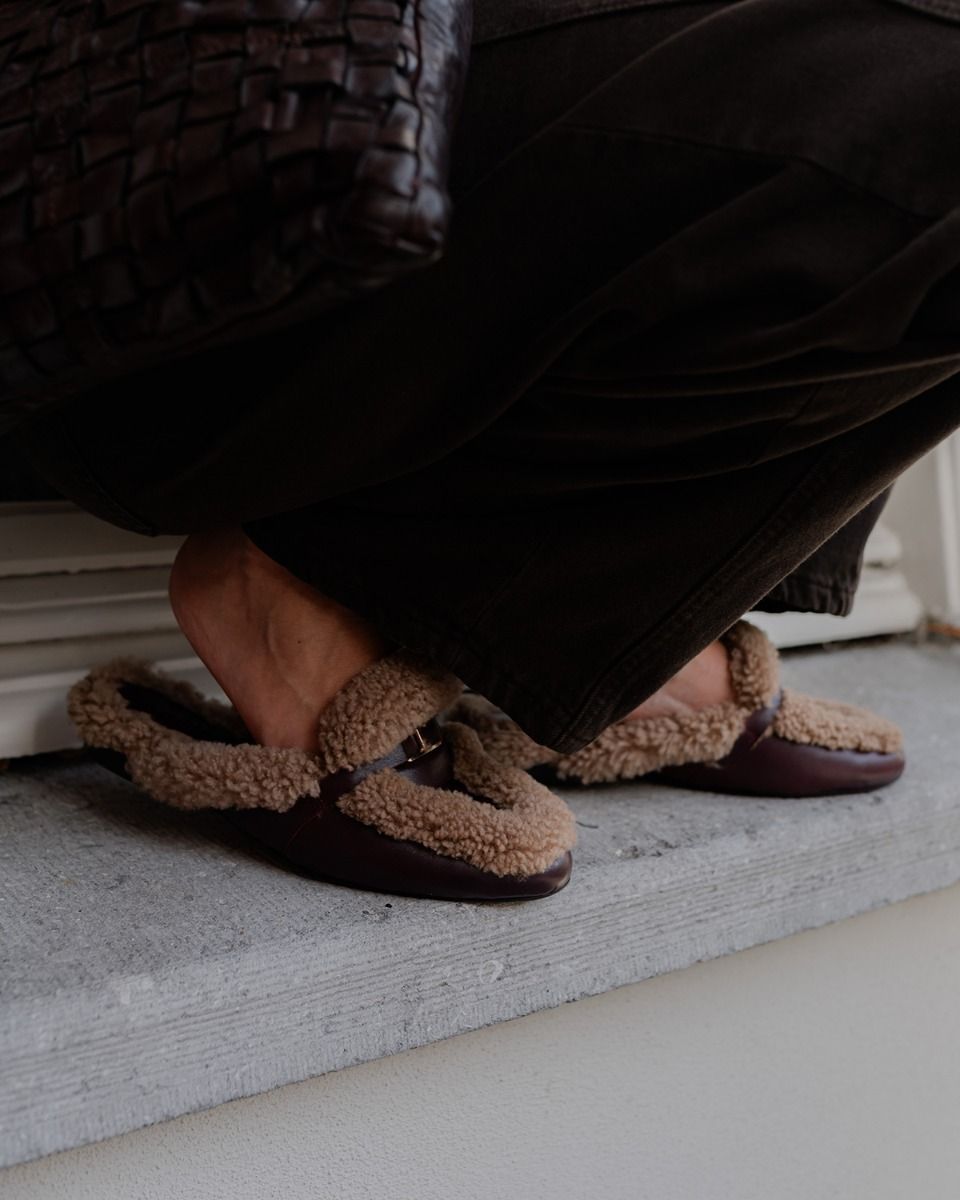 Toral Daphne Bordeauxrood/Beige Damesslippers