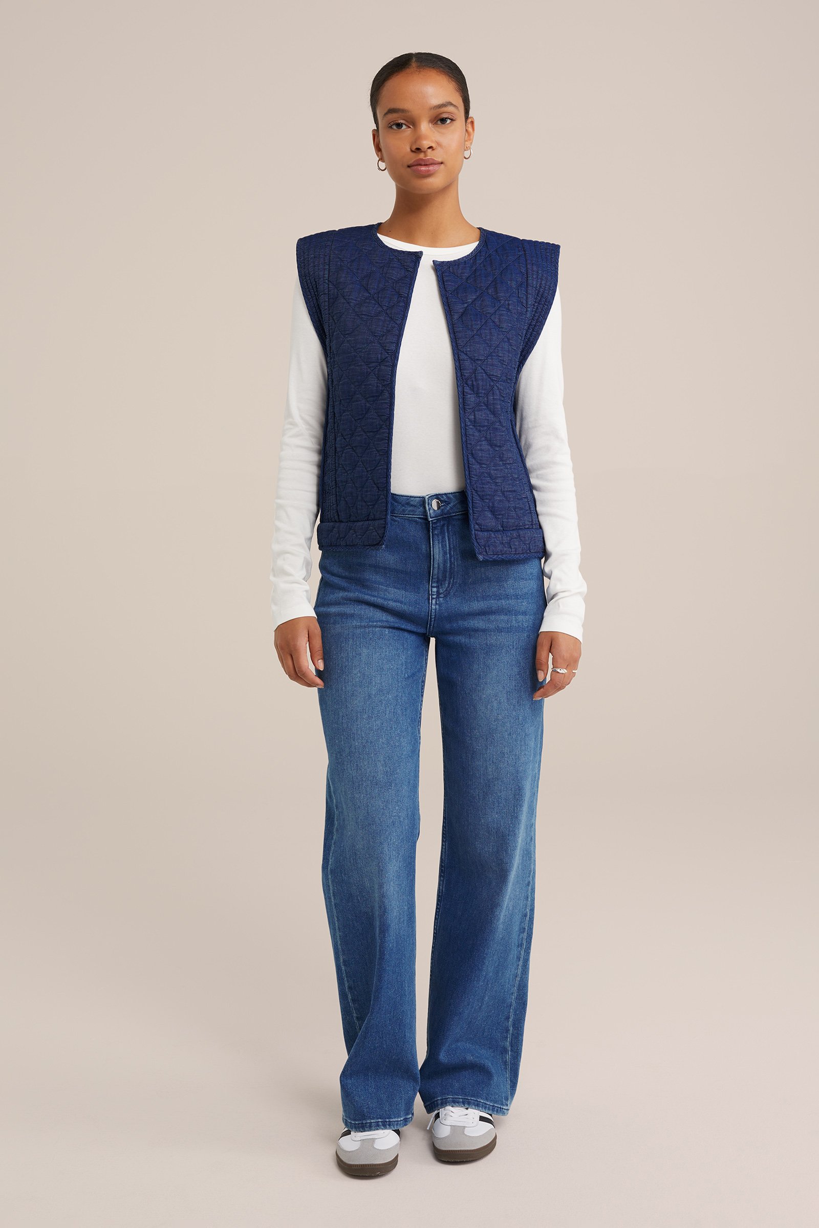 denim gilet Blue Ridge Donkerblauw
