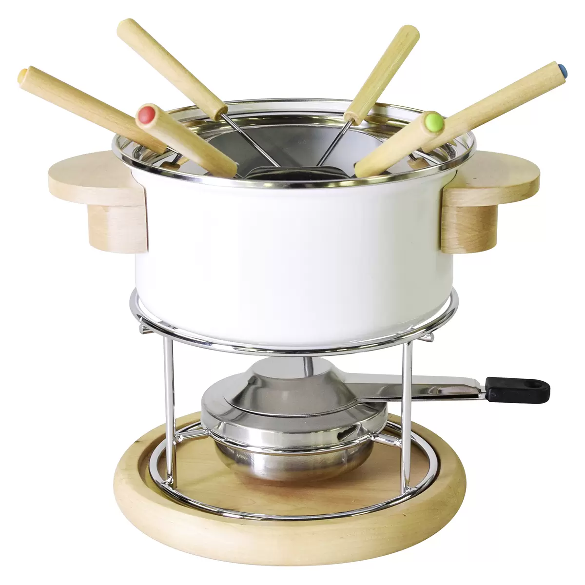 Fleisch- & Gemüse-Fondue Set Elisa natur,weiss